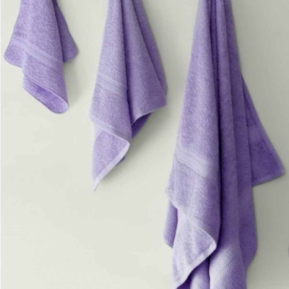 6 Pc Lavender Bath Towel Set